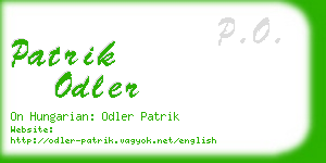 patrik odler business card